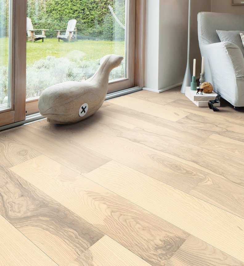 535463 HARO-Professional PARKETT Landhausdiele 2V Esche sandweis Vario strukturiert Int