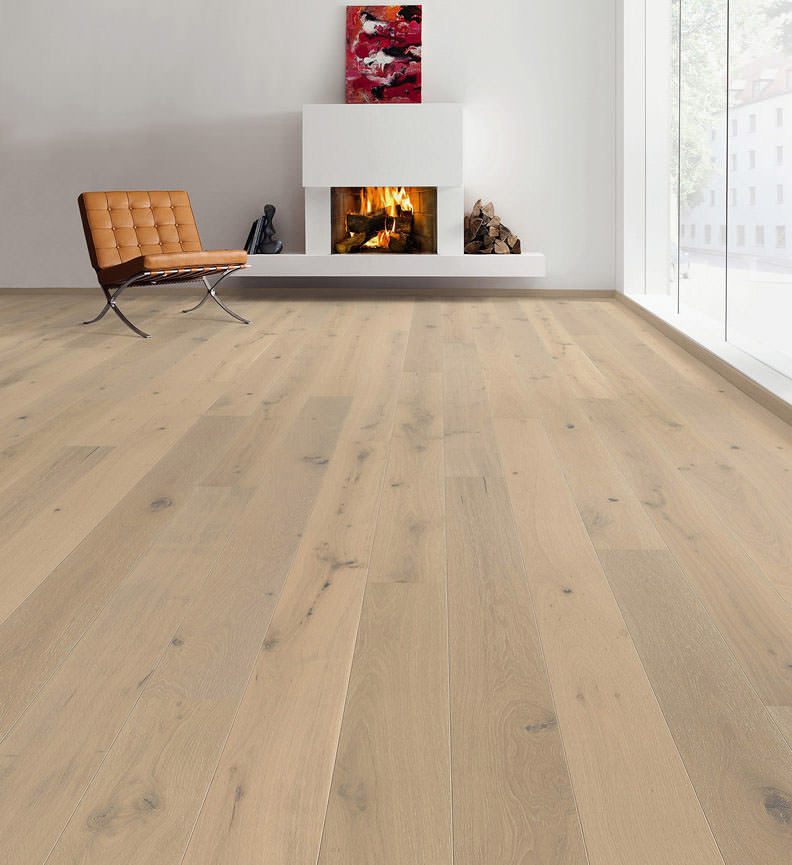 Parkett LA 2V Eiche perlgrau gekalkt Sauvage struk  QV