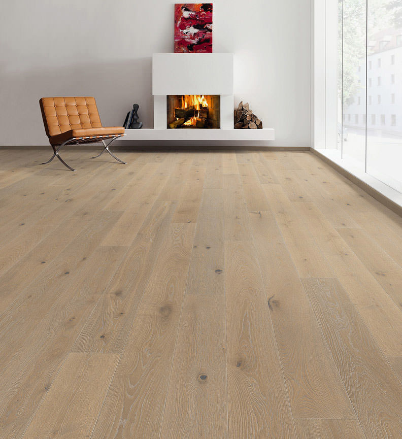 Parkett LA 4V Eiche sandbraun gekalkt Sauvage struk  QV