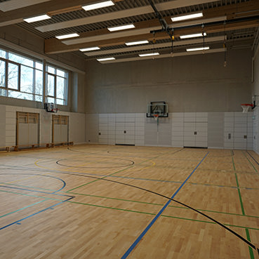 HARO Sports floors and protective walls installed in new school gym